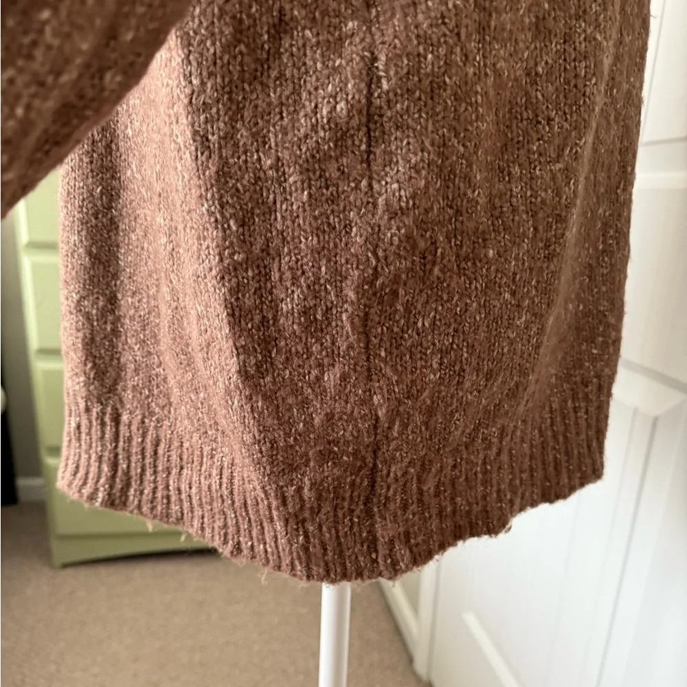 Brown Lace Up Sweater - Picture 4 of 6